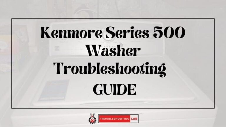 Kenmore elite washing machine troubleshooting