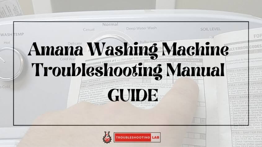 Amana Washing Machine Owners Manual Guide
