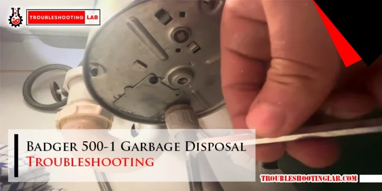 Badger 500-1 Garbage Disposal Troubleshooting