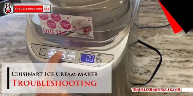 Cuisinart Ice Cream Maker Troubleshooting