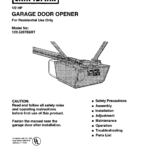 Craftsman 1 2 Hp Garage Door Opener Troubleshooting Guide