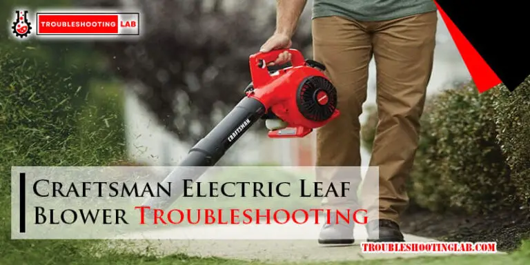 Craftsman Electric Leaf Blower Troubleshooting-Fi