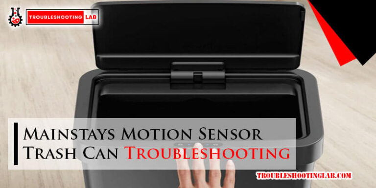 Mainstays Motion Sensor Trash Can Troubleshooting-Fi