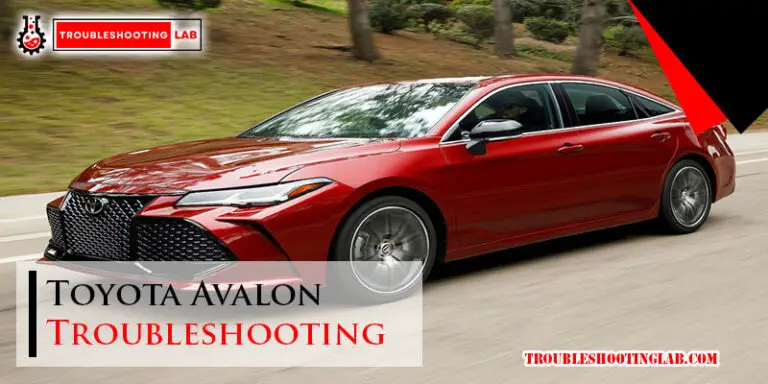 Toyota Avalon Troubleshooting-Fi