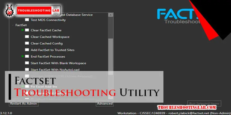 Factset Troubleshooting Utility-Fi