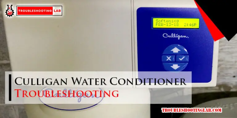 Culligan Water Conditioner Troubleshooting-Fi