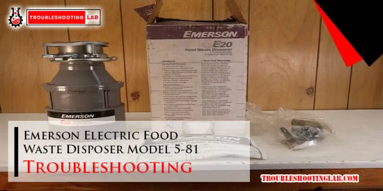 Emerson Electric Food Waste Disposer Model 5 81 Troubleshooting-Fi