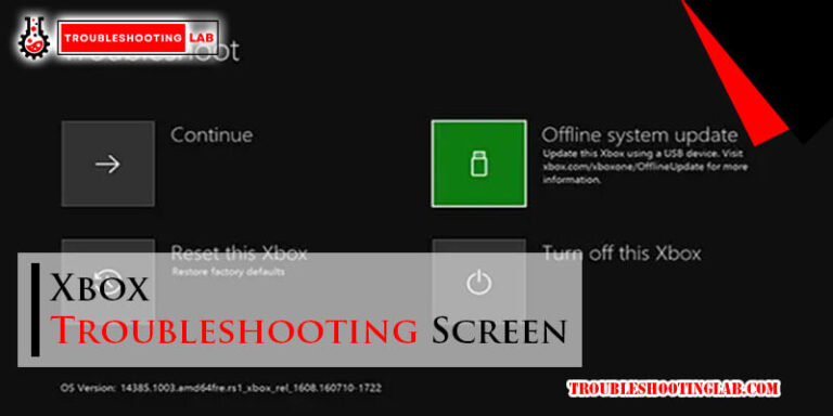 Xbox Troubleshooting Screen-Fi