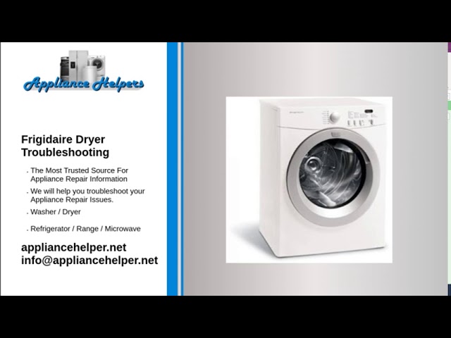 Frigidaire Affinity Dryer Troubleshooting