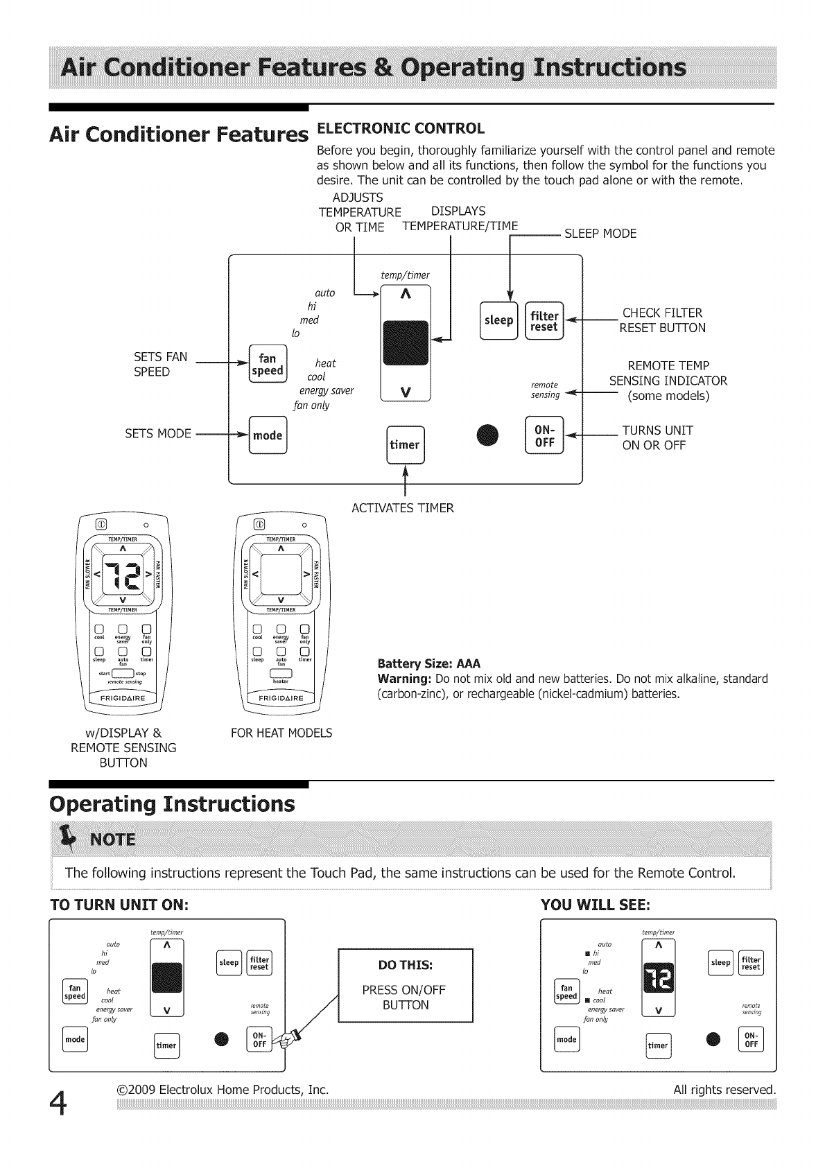 Frigidaire Air Conditioner Troubleshooting