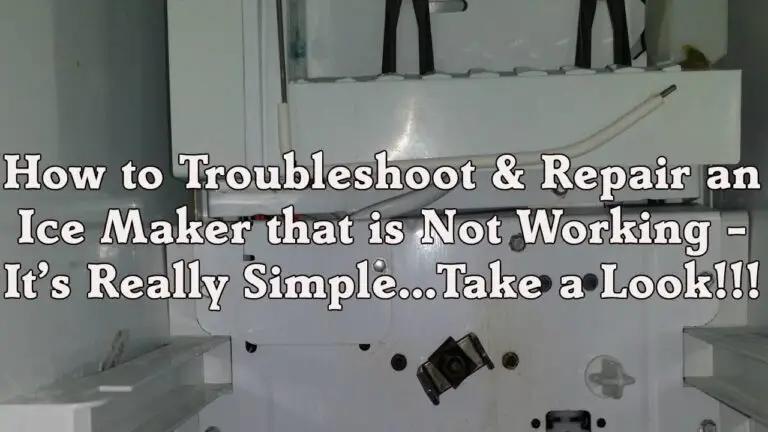 Kenmore Side by Side Ice Maker Troubleshooting