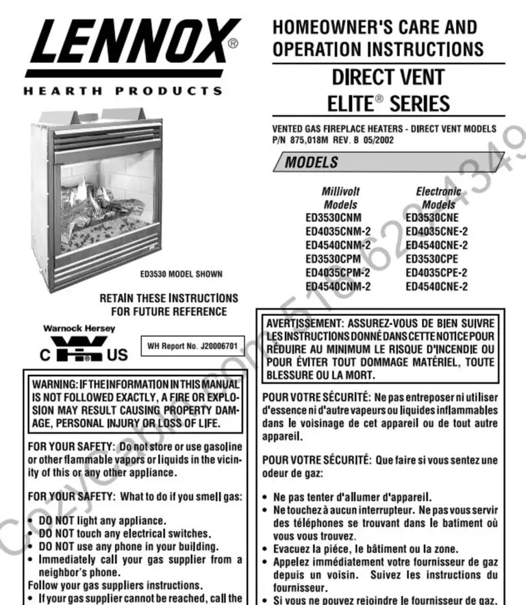 Lennox Gas Fireplace Troubleshooting