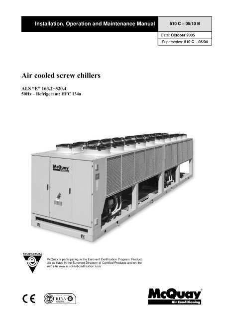 Mcquay Air Cooled Chillers Troubleshooting