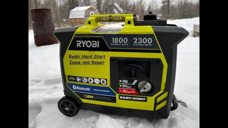Ryobi Generator Troubleshooting