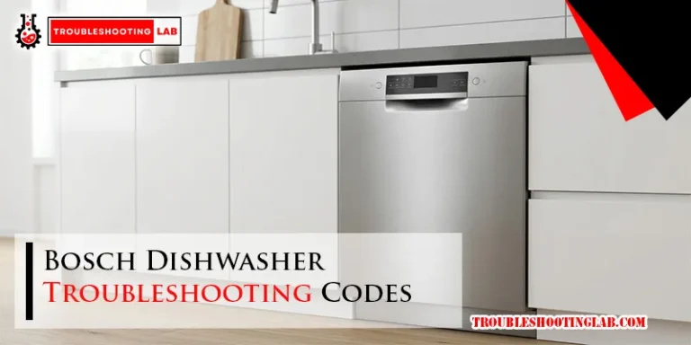 Bosch Dishwasher Troubleshooting Codes