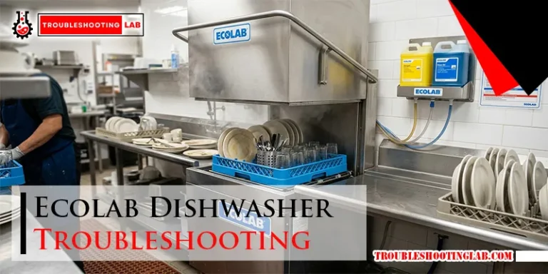 Ecolab Dishwasher Troubleshooting