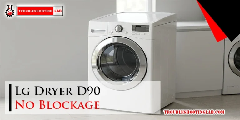 Lg Dryer D90 No Blockage