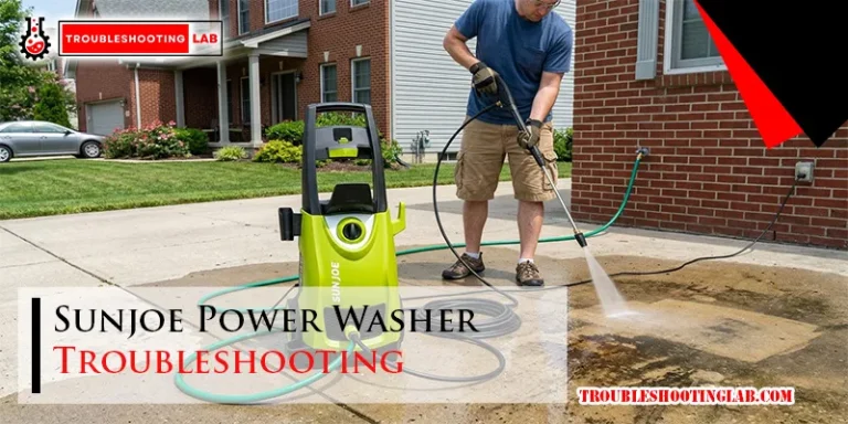 Sunjoe Power Washer Troubleshooting