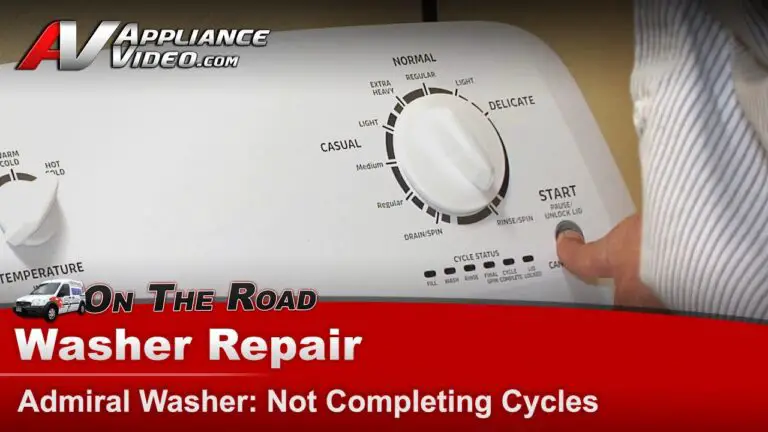 Admiral Washing Machine Troubleshooting