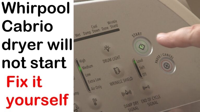 Whirlpool Cabrio Dryer Reset