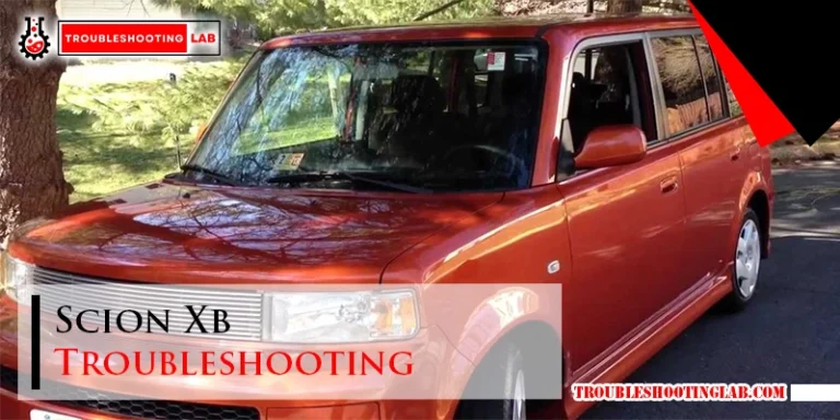 Scion Xb Troubleshooting