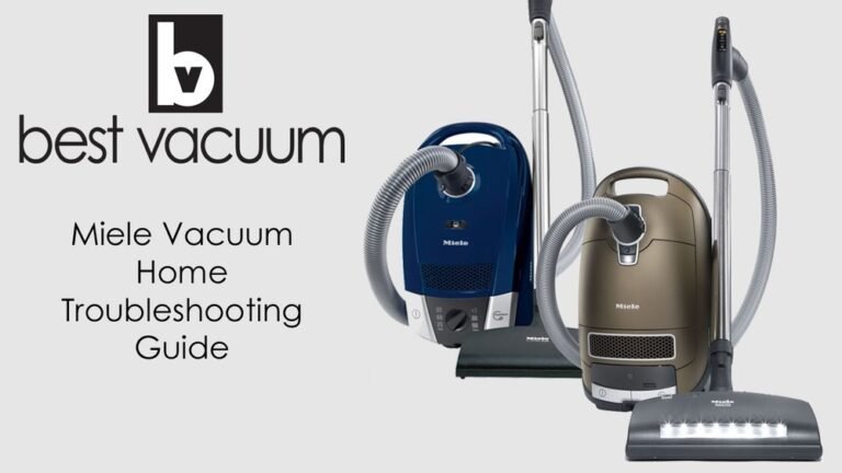 Miele Vacuum Troubleshooting