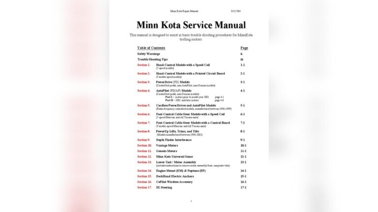 Minn Kota Troubleshooting Manual