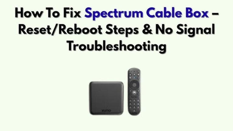 Spectrum Cable Troubleshooting