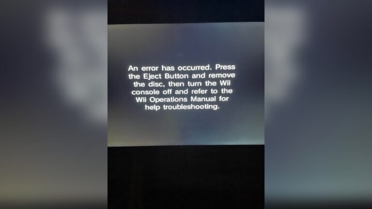 Wii Operations Manual Troubleshooting