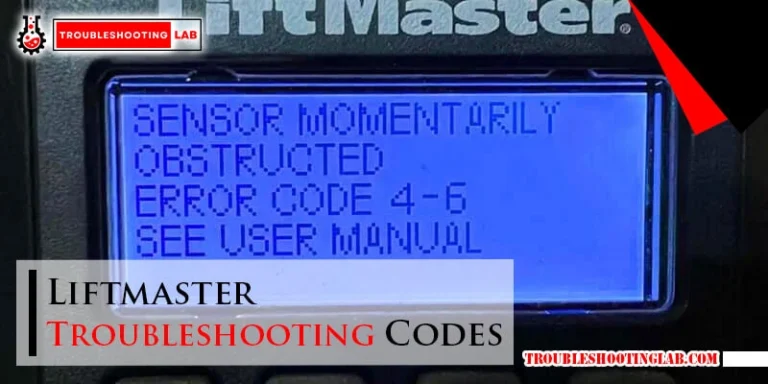 Liftmaster Troubleshooting Codes