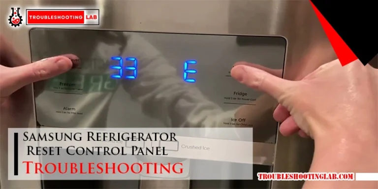 Samsung Refrigerator Reset Control Panel Troubleshooting