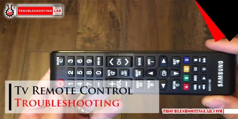 Tv Remote Control Troubleshooting