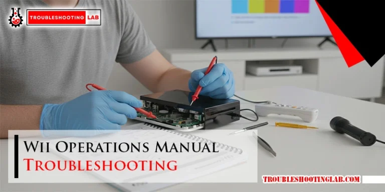 Wii Operations Manual Troubleshooting