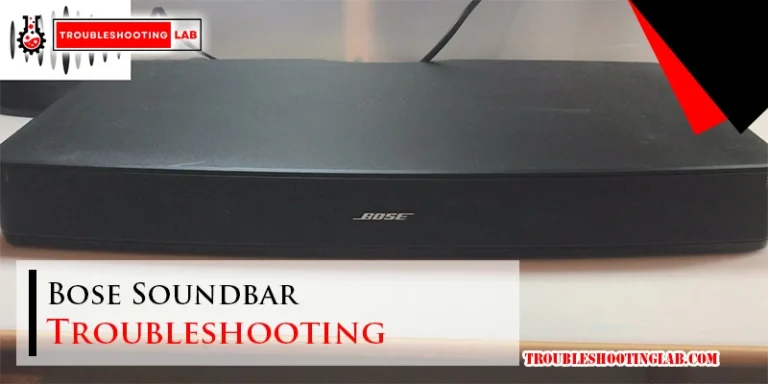 Bose Soundbar Troubleshooting