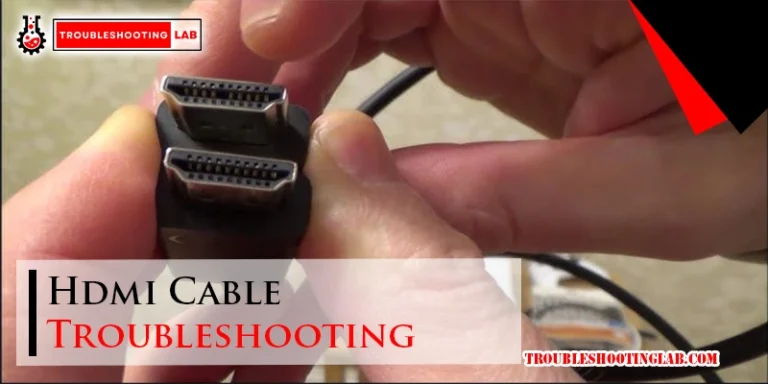 Hdmi Cable Troubleshooting