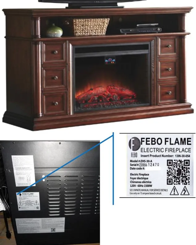 Cleaning the intake vents of an electric fireplace to ensure proper airflow.