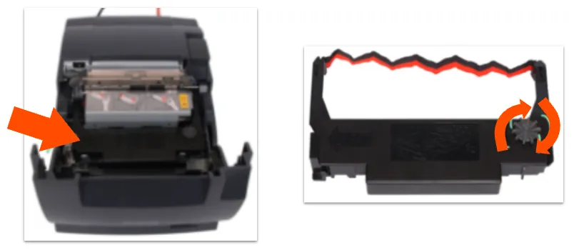 Configuring the POS software settings to connect with the local kitchen printer.
