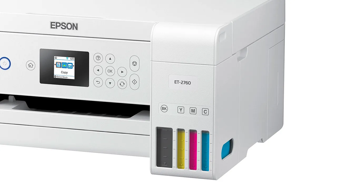 Maintenance tools and a checklist kept next to a home office printer.