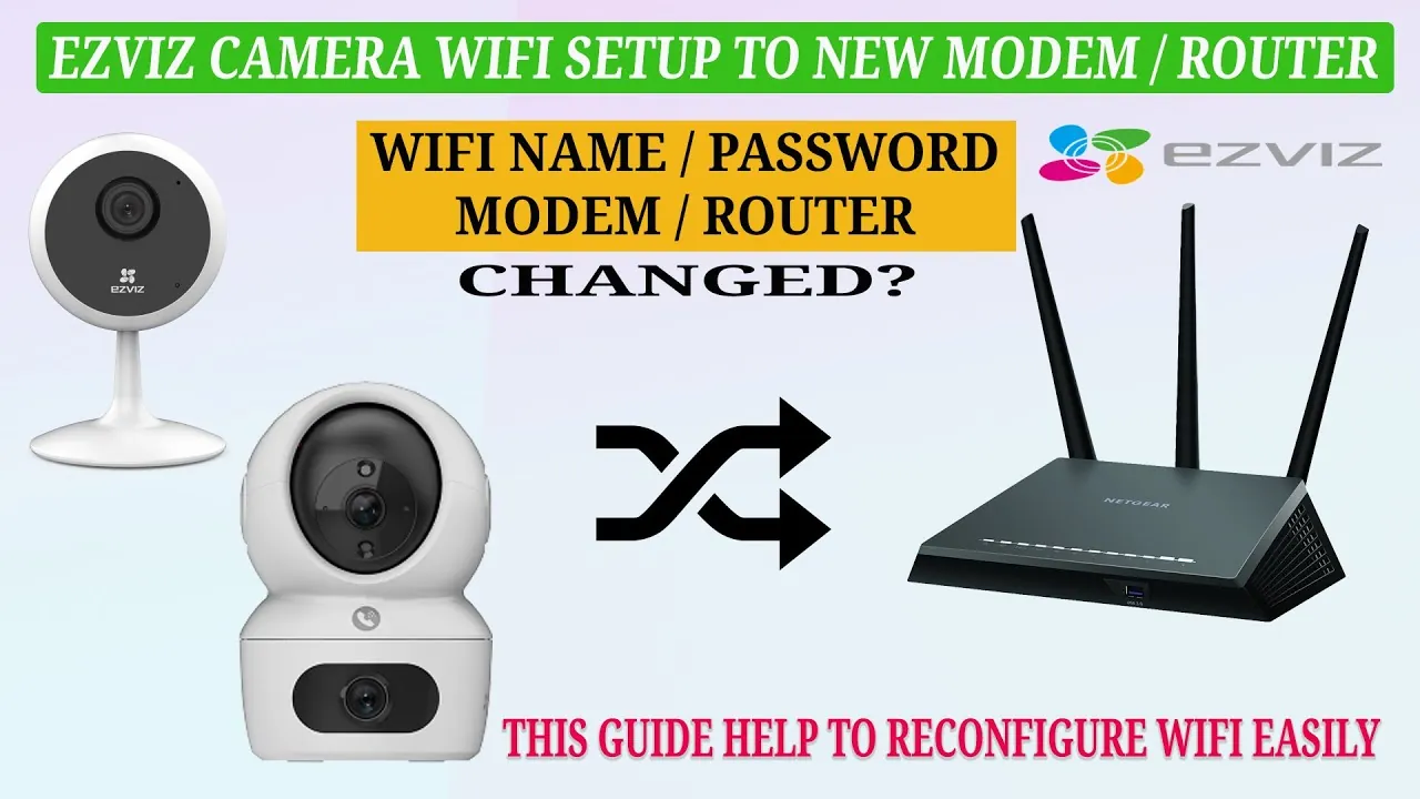 A person holding a smartphone near a security camera for network configuration.