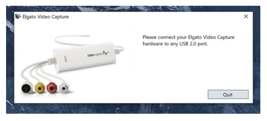 Updating software on a laptop to ensure compatibility with Elgato video capture.
