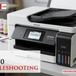 Find solutions for Epson ET-8550 errors, including blank prints, failed jobs, and scanner connectivity problems.