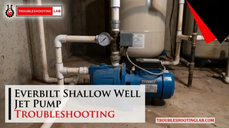 Everbilt Shallow Well Jet Pump Troubleshooting