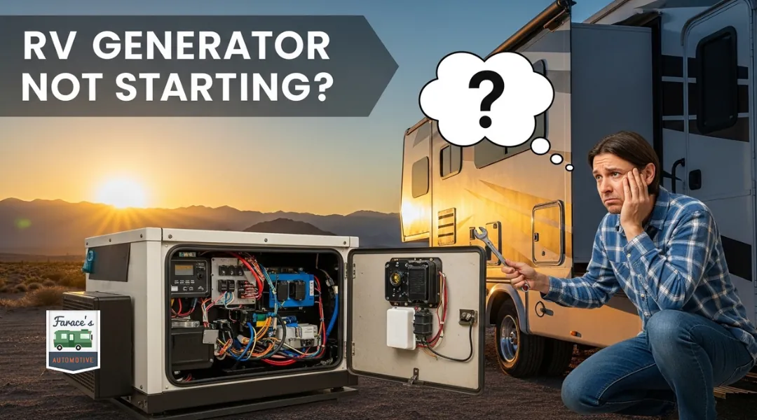 A bottle of fuel stabilizer and a clean generator represent proper maintenance for reliability.