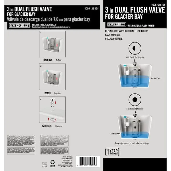Cleaning supplies arranged on a shelf for regular dual flush toilet maintenance tasks.