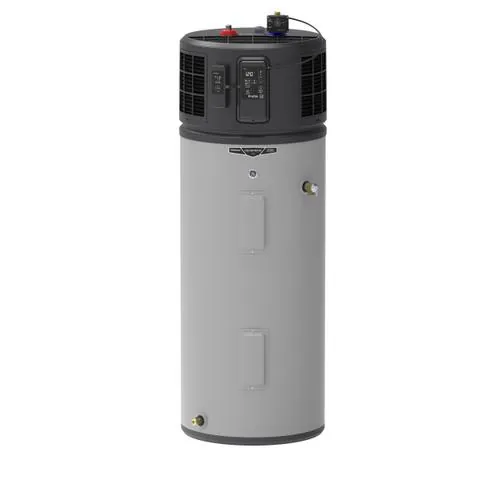 Dusty air intake coils on a heat pump water heater requiring immediate cleaning.