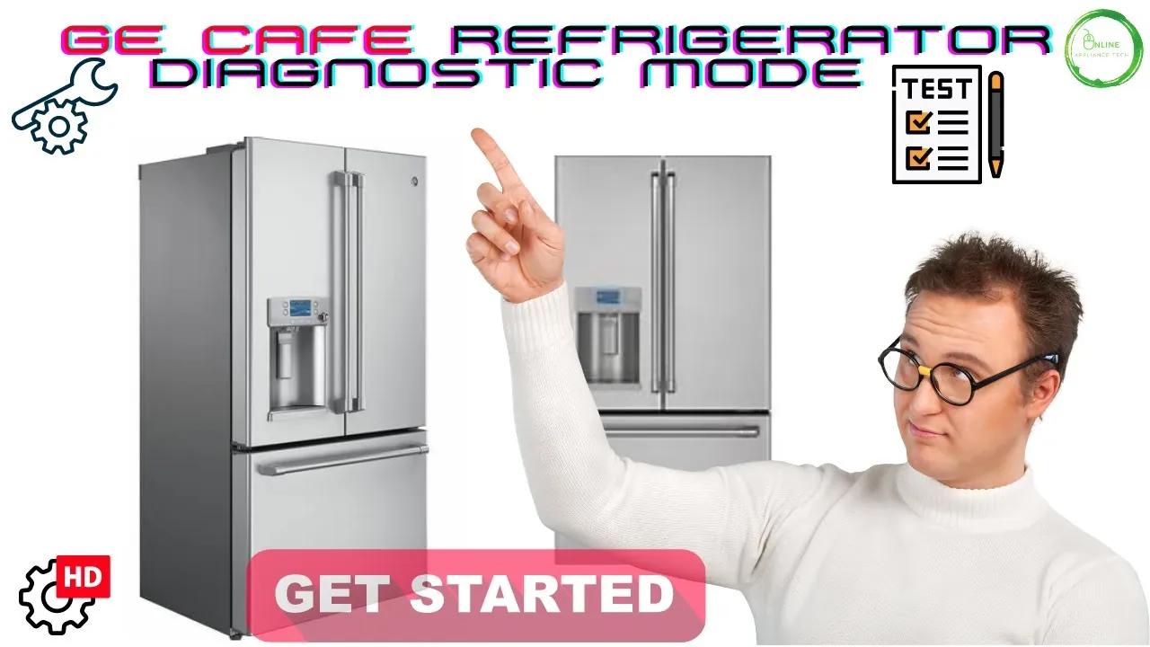 Dusty condenser coils at the base of a refrigerator require cleaning for proper cooling.
