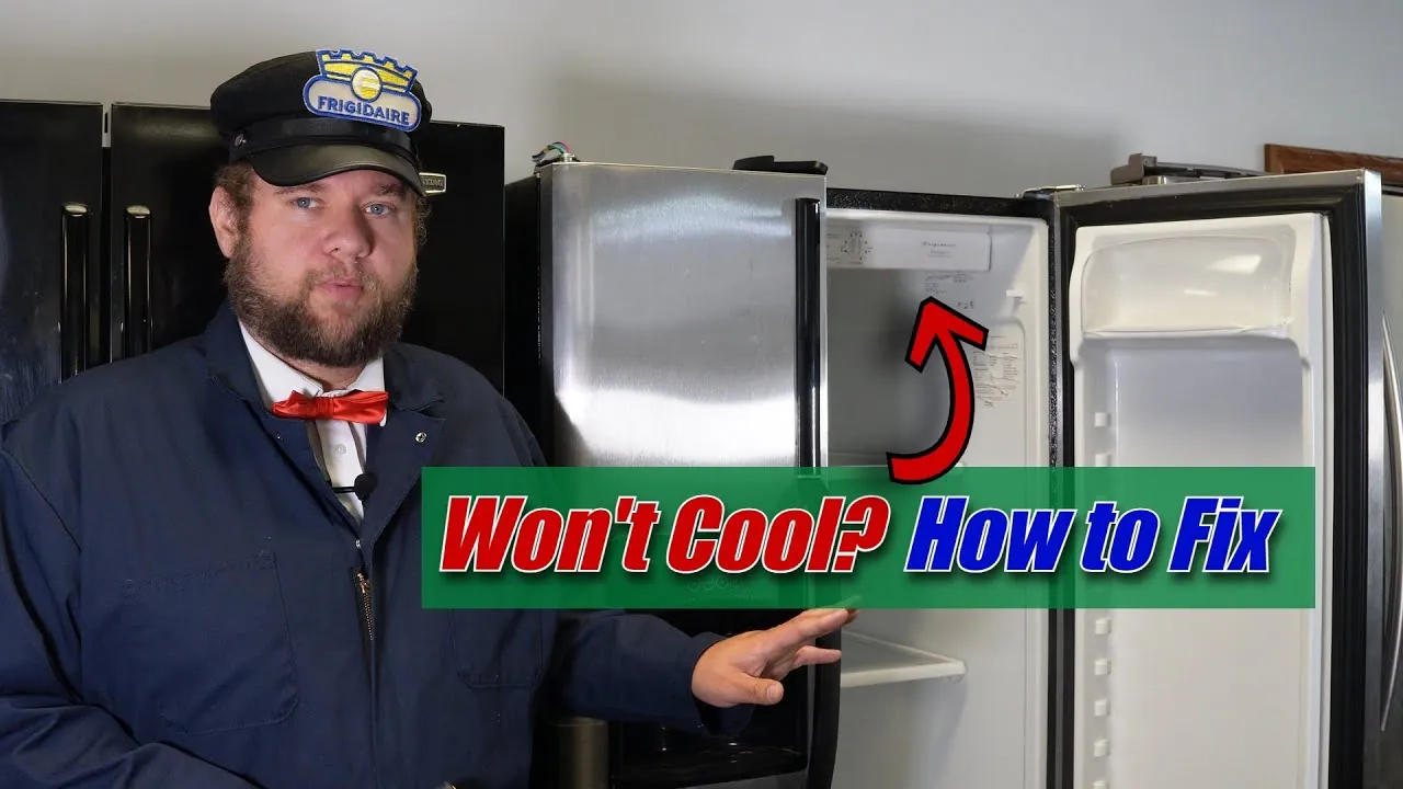 Dusty condenser coils on a refrigerator causing cooling issues that require troubleshooting.